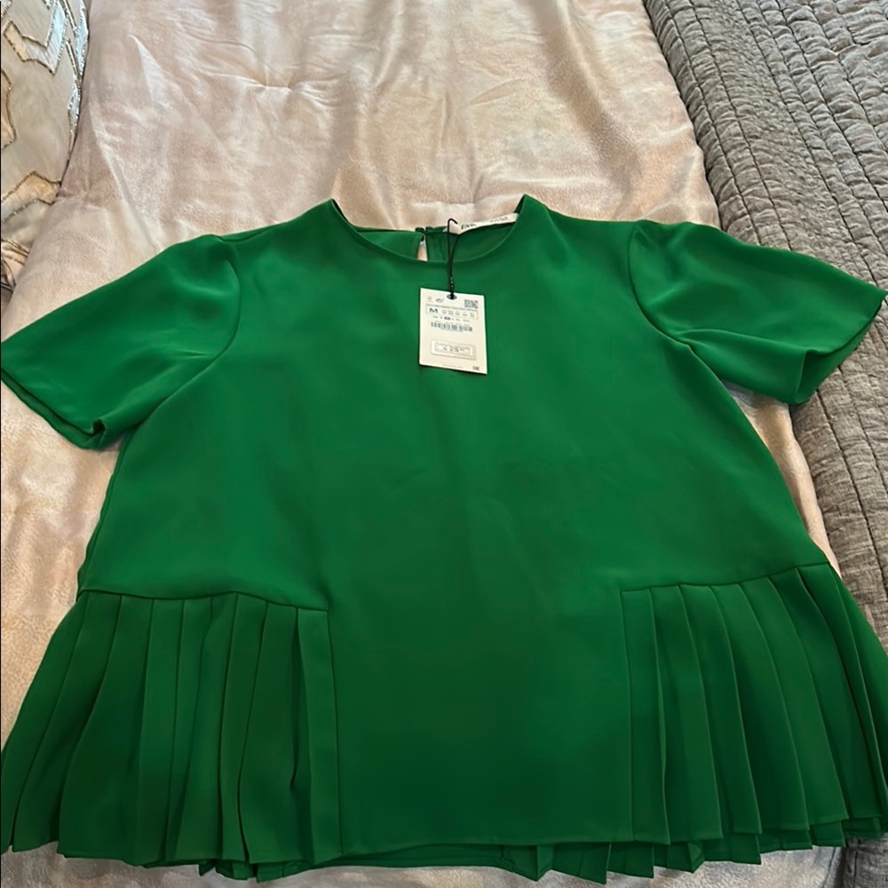 Zara Emerald Green Top
